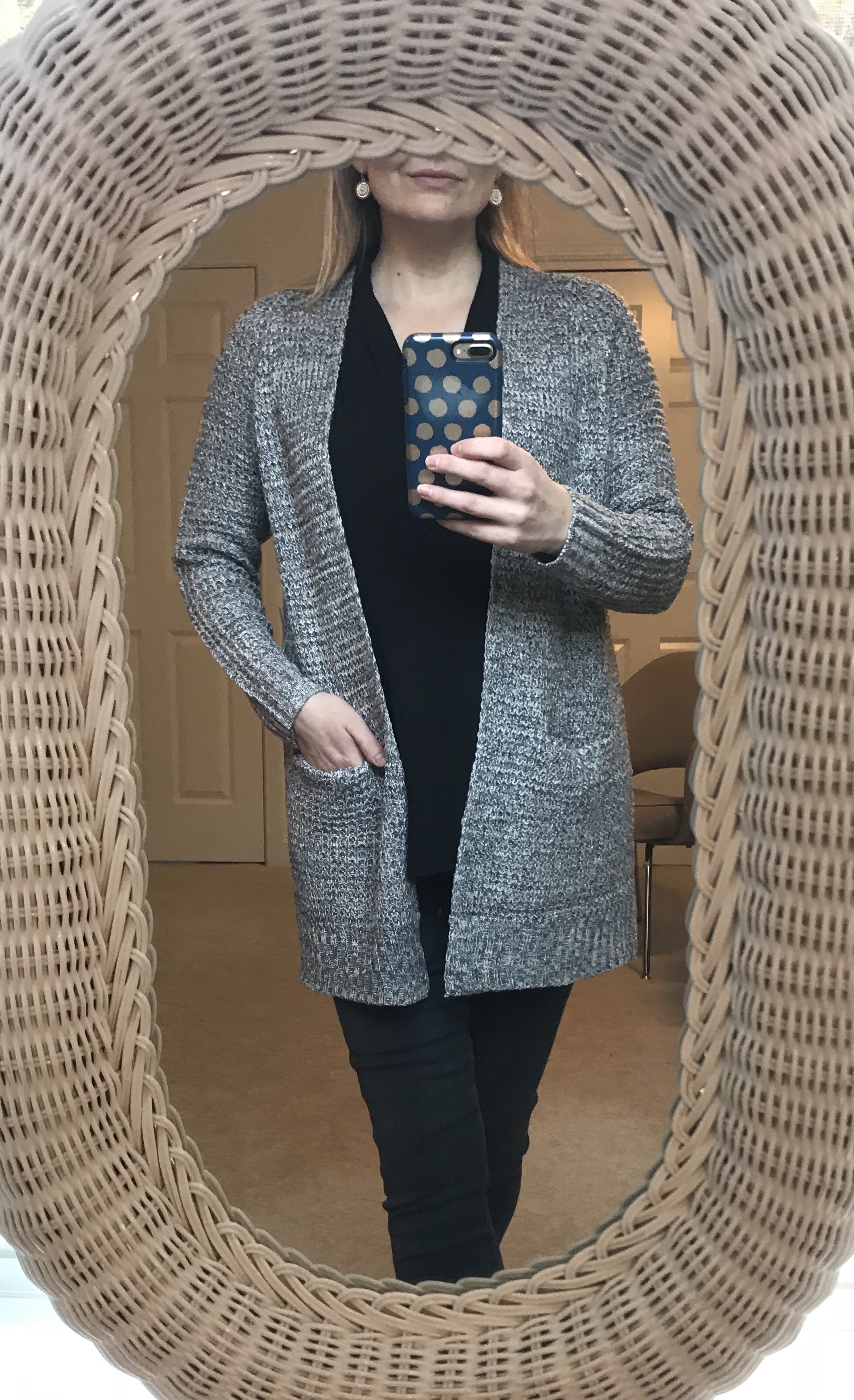 Pink Clover Nouri Textured Two Pocket Cardigan