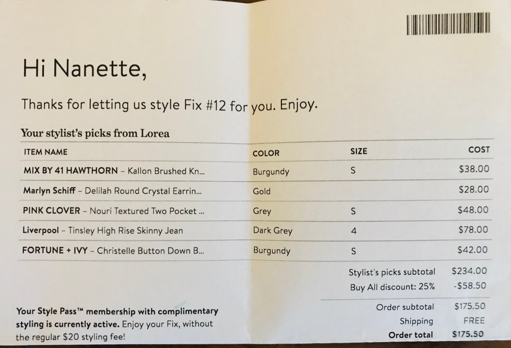 Stitch Fix Pricing Breakdown